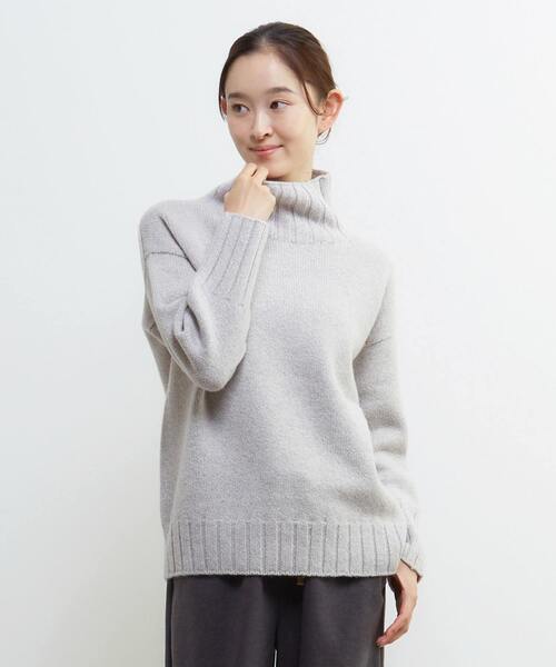 Lourmarin(ルールマラン)の「《別注》【ISLAND TIDES/アイランド タイド】タートルネックニットプルオーバー(ニット/セーター・レディース・アイボリー/ブルーグリーン/ライトグレー/ネイビー・FREE)」の3枚目の写真