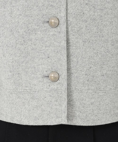 STRAWBERRY-FIELDS（ストロベリーフィールズ）の「ホームスパンラメツイード_コンパクトツイードジャケット（ノーカラージャケット・レディース・ブラック/ライトグレー/ダークブラウン・2）」の11枚目の写真
