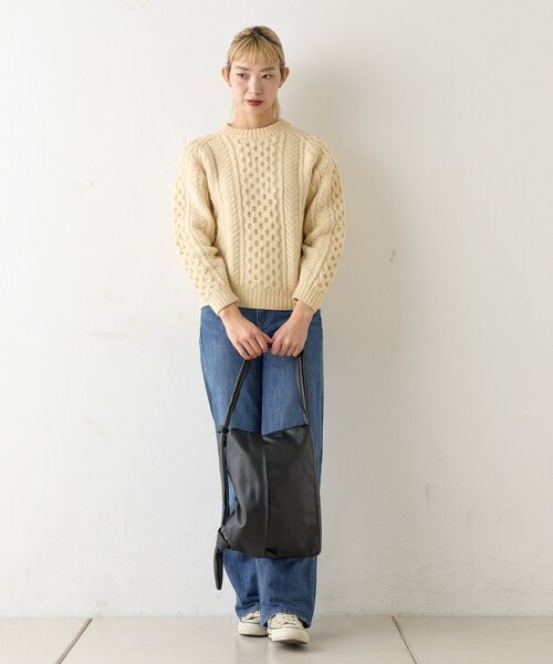 BIRTHDAY BAR（バースデイバー）の「PUFF HANDLE SHOULDER BAG　パフハンドルショルダーバッグ（ショルダーバッグ・レディース・ベージュ/ブラック・0）」の15枚目の写真