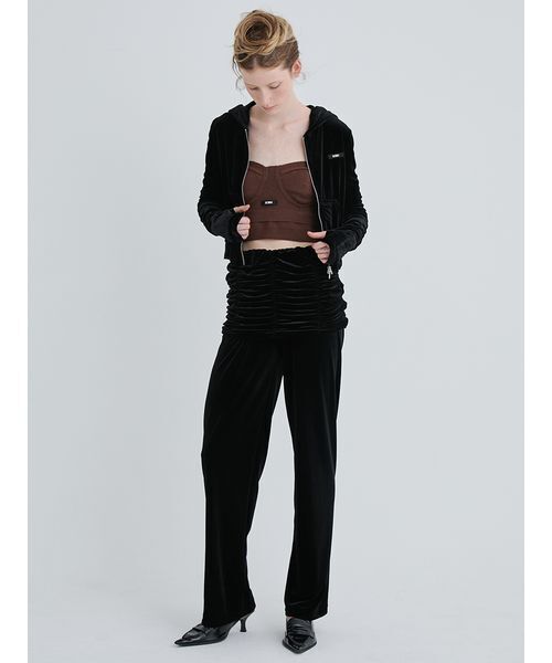 SORIN（ソリン　）の「Velour Gathered Hoodie/ベロアギャザーフーディー（パーカー・レディース・ブラック/グレー・38）」の10枚目の写真