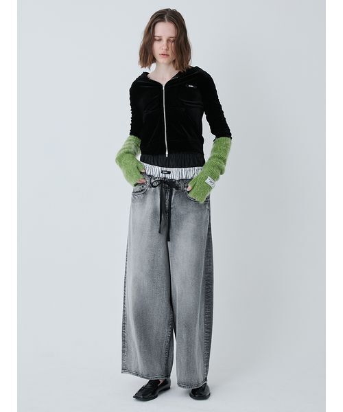 SORIN（ソリン　）の「Velour Gathered Hoodie/ベロアギャザーフーディー（パーカー・レディース・ブラック/グレー・38）」の12枚目の写真