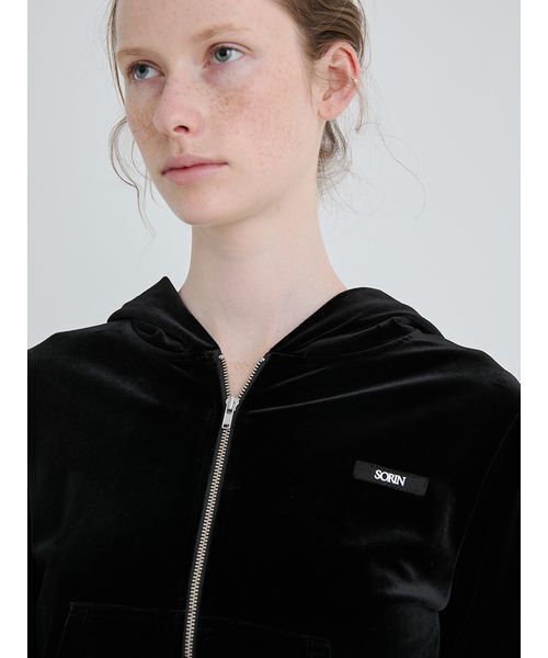 SORIN（ソリン　）の「Velour Gathered Hoodie/ベロアギャザーフーディー（パーカー・レディース・ブラック/グレー・38）」の16枚目の写真