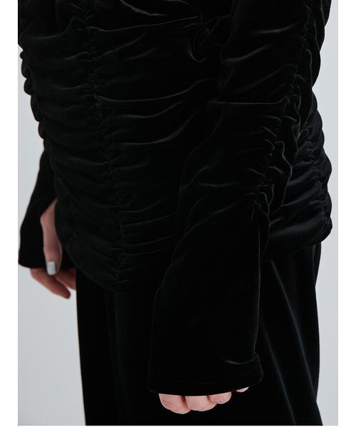 SORIN（ソリン　）の「Velour Gathered Hoodie/ベロアギャザーフーディー（パーカー・レディース・ブラック/グレー・38）」の20枚目の写真