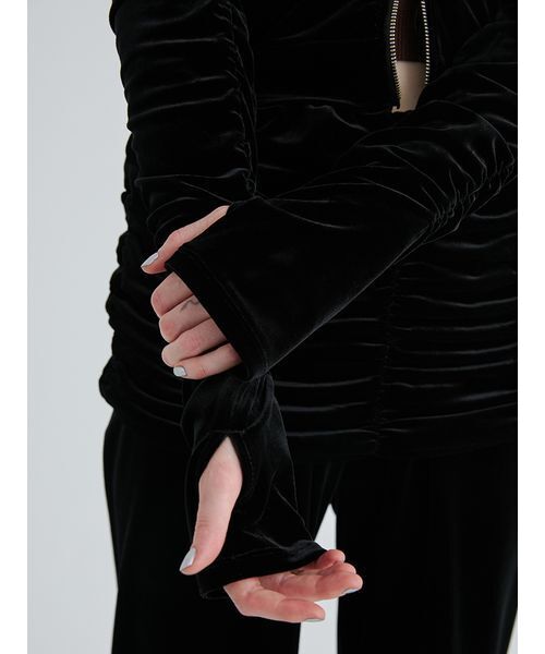 SORIN（ソリン　）の「Velour Gathered Hoodie/ベロアギャザーフーディー（パーカー・レディース・ブラック/グレー・38）」の21枚目の写真