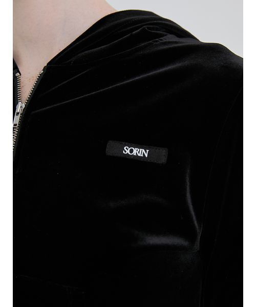 SORIN（ソリン　）の「Velour Gathered Hoodie/ベロアギャザーフーディー（パーカー・レディース・ブラック/グレー・38）」の22枚目の写真