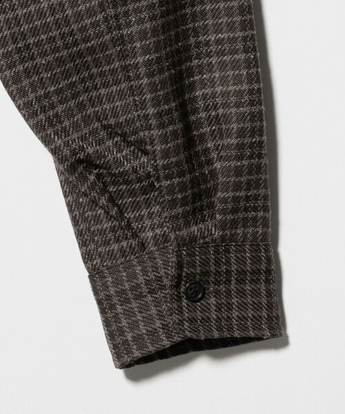 green label relaxing(グリーンレーベルリラクシング)の「ブークレ チェック ジャストルーズ シャツ(シャツ/ブラウス・メンズ・ダークグレー/ベージュ/ブラウン系・S/XL/L/M)」の17枚目の写真