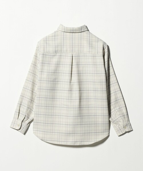 green label relaxing(グリーンレーベルリラクシング)の「ブークレ チェック ジャストルーズ シャツ(シャツ/ブラウス・メンズ・ダークグレー/ベージュ/ブラウン系・S/XL/L/M)」の22枚目の写真