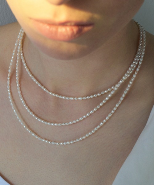 les bonbon】blanc pearl necklace/ブラン パール ネックレス