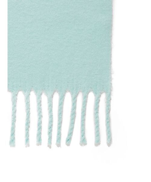 Mila Owen(ミラオーウェン)の「ツイストフリンジストール(ストール/ショール・レディース・ミント/チェック/グレー/アイボリー・F)」の11枚目の写真