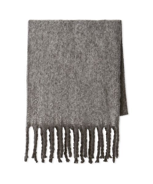 Mila Owen(ミラオーウェン)の「ツイストフリンジストール(ストール/ショール・レディース・ミント/チェック/グレー/アイボリー・F)」の14枚目の写真