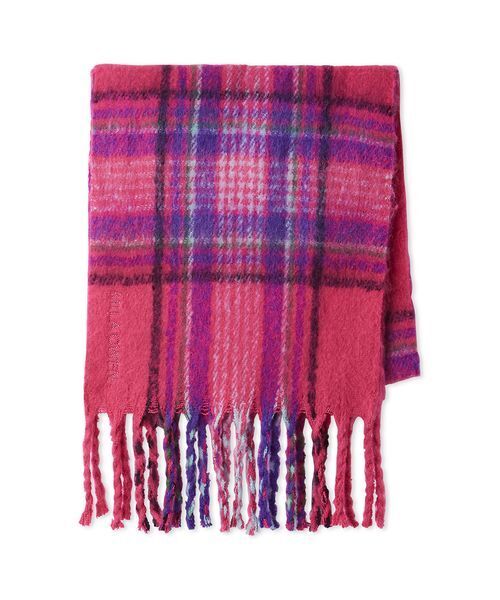 Mila Owen(ミラオーウェン)の「ツイストフリンジストール(ストール/ショール・レディース・ミント/チェック/グレー/アイボリー・F)」の16枚目の写真