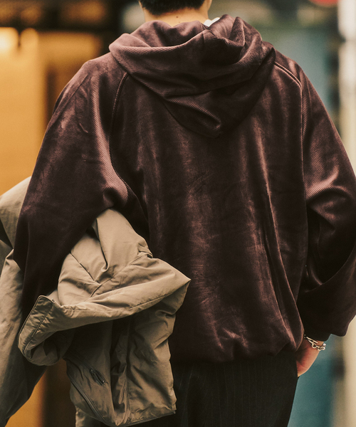 417 EDIFICE（フォーワンセブンエディフィス）の「コーディロイ カラーライニング ジップパーカー（パーカー・メンズ・ブラック/ブラウン/ベージュ・MEDIUM/LARGE）」の6枚目の写真