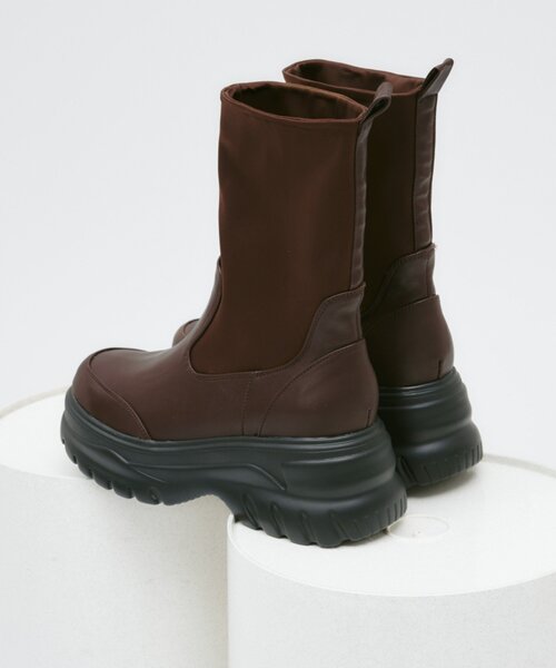 CIAOPANIC TYPY(チャオパニックティピー)の「【yomo企画】ストレッチ厚底ミドルブーツ(ブーツ・レディース・ブラウン/ブラック・SMALL/MEDIUM/LARGE)」の13枚目の写真