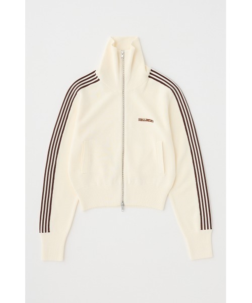 MOUSSY（マウジー）の「【EC限定】KNIT トラックジャケット（ジャージ・レディース・オフホワイト/ライトブルー/ネイビー・FREE）」の2枚目の写真