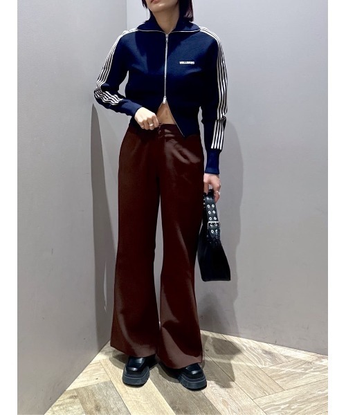 MOUSSY（マウジー）の「【EC限定】KNIT トラックジャケット（ジャージ・レディース・オフホワイト/ライトブルー/ネイビー・FREE）」の7枚目の写真