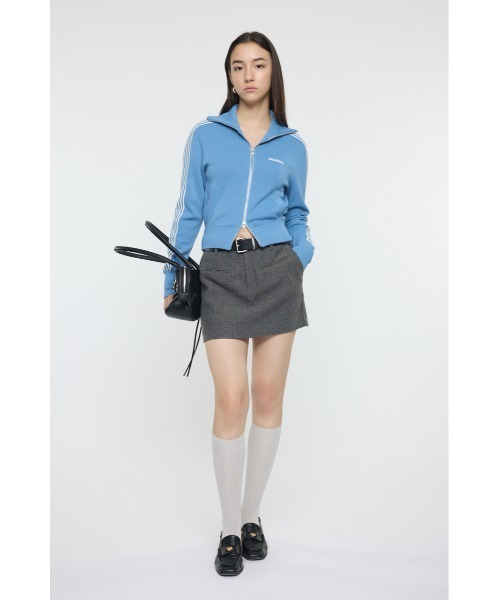 MOUSSY（マウジー）の「【EC限定】KNIT トラックジャケット（ジャージ・レディース・オフホワイト/ライトブルー/ネイビー・FREE）」の9枚目の写真