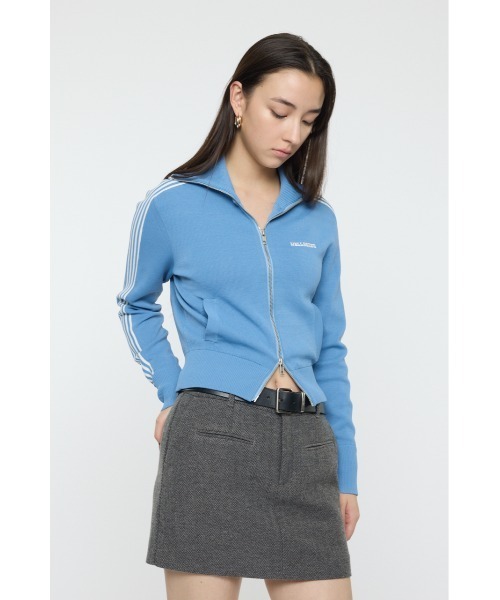 MOUSSY（マウジー）の「【EC限定】KNIT トラックジャケット（ジャージ・レディース・オフホワイト/ライトブルー/ネイビー・FREE）」の12枚目の写真