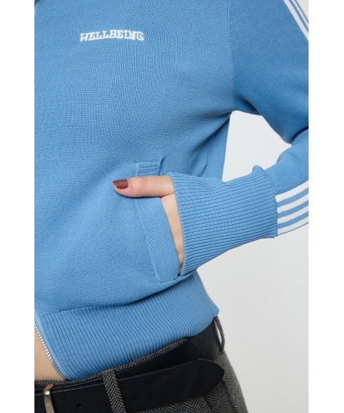 MOUSSY（マウジー）の「【EC限定】KNIT トラックジャケット（ジャージ・レディース・オフホワイト/ライトブルー/ネイビー・FREE）」の18枚目の写真