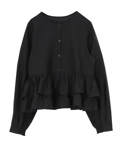 titivate（ティティベイト）の「ペプラムショートブラウス（シャツ/ブラウス・レディース・ホワイト/ライトグリーン/ライトピンク/ライトブルー/ブラック・L/M）」の8枚目の写真