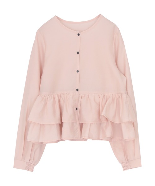 titivate（ティティベイト）の「ペプラムショートブラウス（シャツ/ブラウス・レディース・ホワイト/ライトグリーン/ライトピンク/ライトブルー/ブラック・L/M）」の11枚目の写真