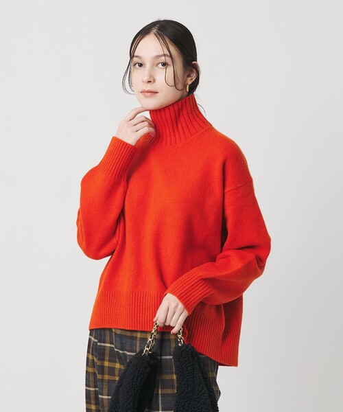 ウールカシミヤ アクアタートルネックニット（ニット/セーター