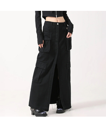 AVANDRESS（アバンドレス ）の「Evelyn Long Denim Skirt COTTON BLACK（スカート）」