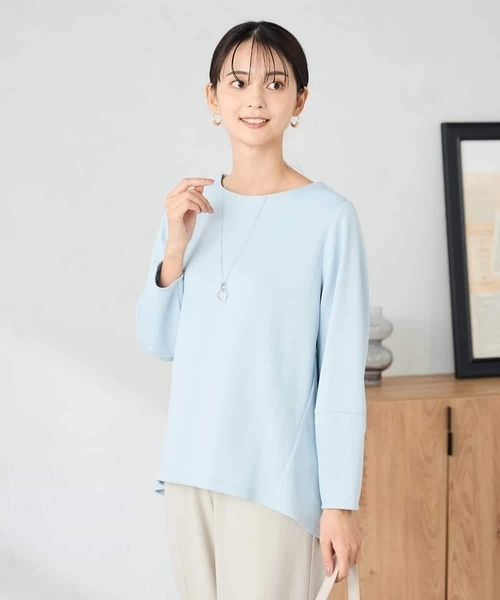 a.v.v(アーヴェヴェ)の「バックフレアカットソー(Tシャツ/カットソー・レディース・ダークインディゴブルー/グレー系その他/ブラック・38/40)」の4枚目の写真