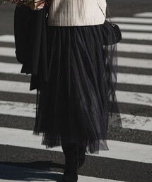 レイヤード チュール スカート