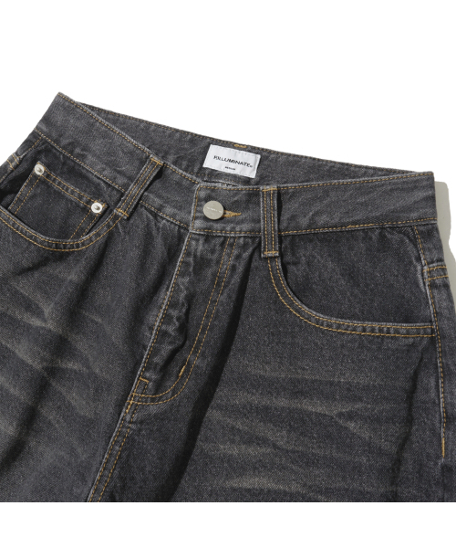 F.ILLUMINATE(フィルミネイト)の「ワイドテーパードデニムパンツ-ブラック(デニムパンツ・レディース・その他・SMALL/MEDIUM/LARGE)」の7枚目の写真