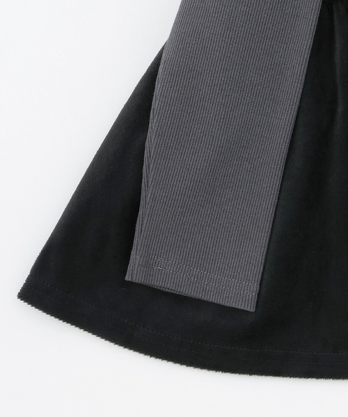 petit main（プティマイン）の「【リンク】ドッキングフリルチュニック（チュニック・キッズ・ピンク/ブラック・80ｃｍ/90cm/130cm/110cm/100cm/120cm）」の9枚目の写真