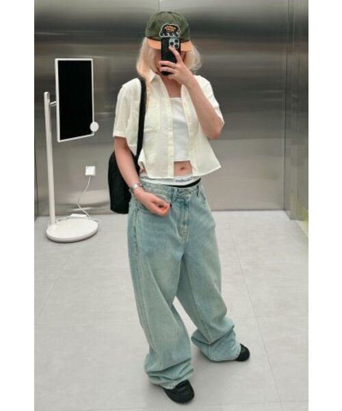 MUSINSA STANDARD WOMAN（ムシンサスタンダードウーマン）の「ウィメンズクロップタンクトップ[ホワイト]（Tシャツ/カットソー・レディース・その他・SMALL/MEDIUM/LARGE/X-SMALL）」の8枚目の写真