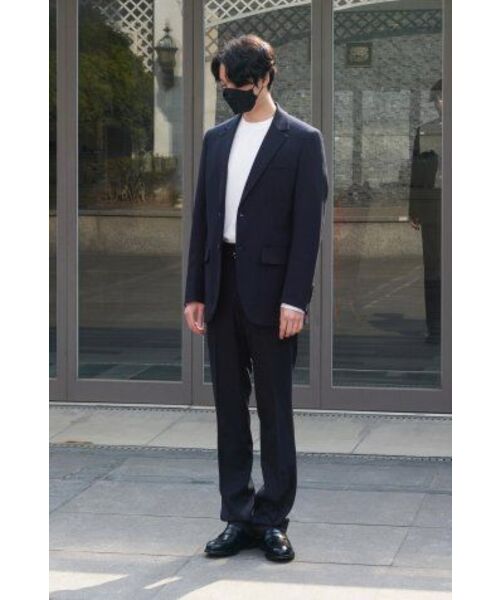 MUSINSA STANDARD（ムシンサスタンダード）の「セミワイド隠しバンディングスラックス[ネイビー]（スラックス・メンズ・その他・42/30/31/26/27/28/29/34/40/38/36/32/33）」の8枚目の写真