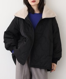 OMNES | 衿ボア キルティングブルゾン(ブルゾン)