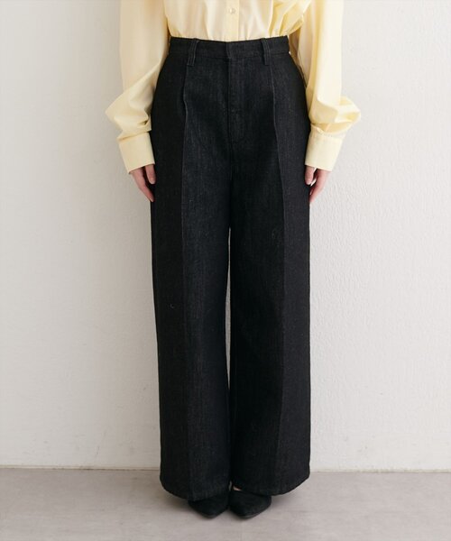 natural couture（ナチュラルクチュール）の「センタープレスデニムパンツ（デニムパンツ・レディース・ブルー/ブラック・SMALL/MEDIUM/LARGE）」の13枚目の写真