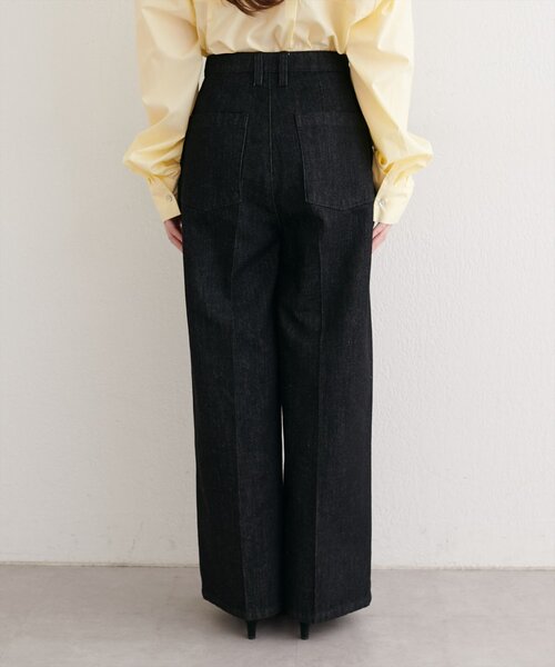 natural couture（ナチュラルクチュール）の「センタープレスデニムパンツ（デニムパンツ・レディース・ブルー/ブラック・SMALL/MEDIUM/LARGE）」の15枚目の写真