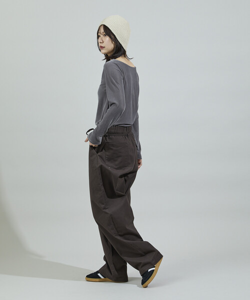 ベロアジャージ ボートネック トップス（Tシャツ/カットソー