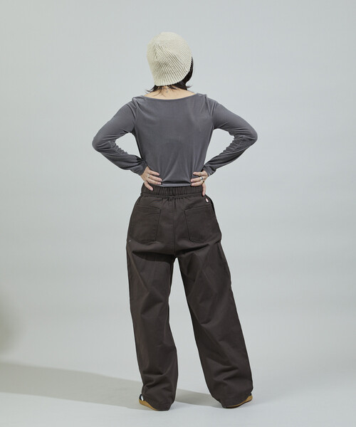 ベロアジャージ ボートネック トップス（Tシャツ/カットソー