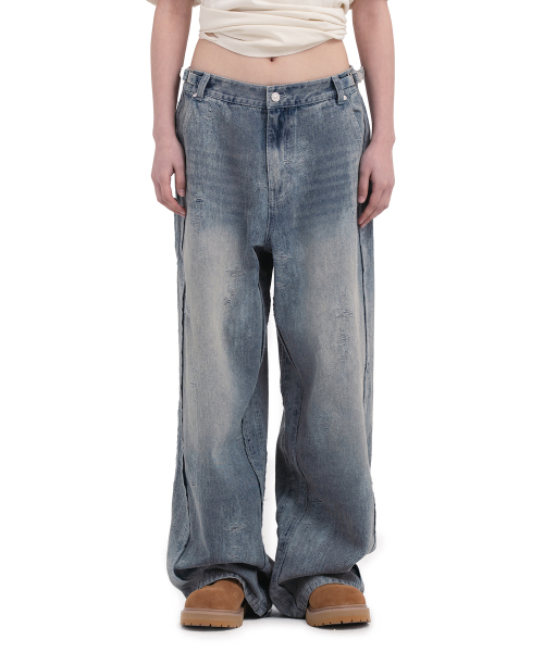 DEFGARMENTS（デフグラメンツ）の「TURN INSIDE OUT DENIM [INDIGO]（デニムパンツ・レディース・その他・X-SMALL/SMALL/MEDIUM/LARGE）」の2枚目の写真