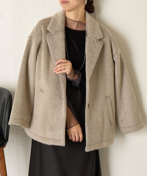テーラードシャギーコート（その他アウター）｜Jena espace