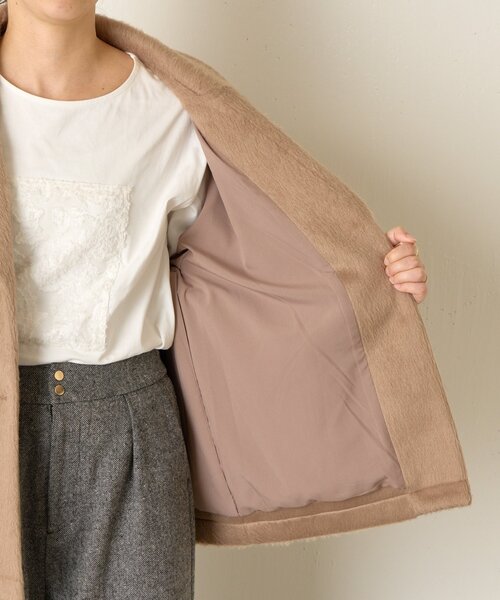 Jena espace merveilleux シャギーコート テーラードシャギーコート