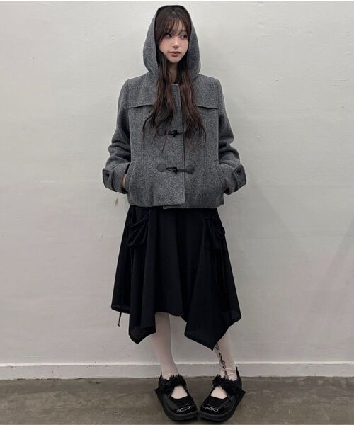 LUVISTRUE（ラヴイズトゥルー）の「GT HOOD DUFFLE COAT(GRAY)（トレンチコート・レディース・その他・FREE）」の4枚目の写真