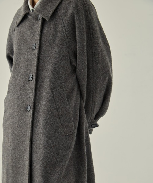 セール】【STUDIOUS/ステュディオス】Stand Collar Wool Coat/スタンド