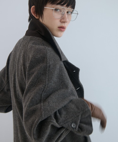 セール】【STUDIOUS/ステュディオス】Stand Collar Wool Coat/スタンド