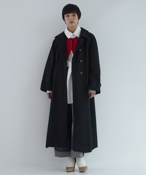 STUDIOUS/ステュディオス】Stand Collar Wool Coat/スタンドカラー