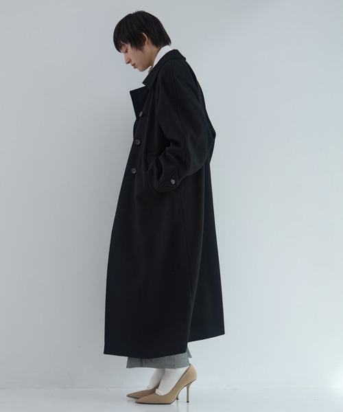 セール】【STUDIOUS/ステュディオス】Stand Collar Wool Coat/スタンド