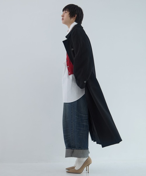 STUDIOUS ステュディオス レディース ロングコート トゥモローランド ネイビー ザラ セール】【STUDIOUS/ステュディオス】Stand Collar Wool Coat/スタンド
