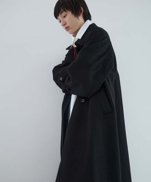 STUDIOUS/ステュディオス】Stand Collar Wool Coat/スタンドカラー 