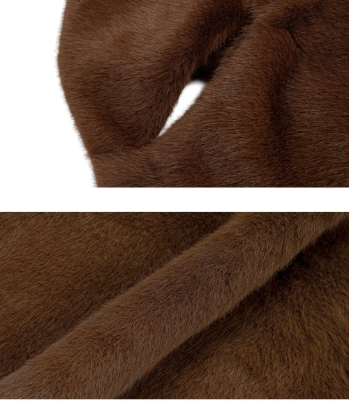 KOBE LETTUCE（コウベレタス）の「ファーケープマント（その他アウター・レディース・アイボリー系/ネイビー/モカ/ブラウン・M）」の10枚目の写真