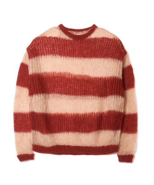 セール】MOHAIR BORDER KNIT（ニット/セーター）｜MSML（エムエスエム