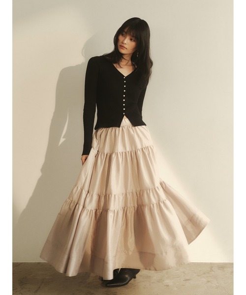 ange FRAY I.D リブカーディガンティアードスカートセットアップ FRAY I.D｜リブカーディガンティアードスカートセットアップ | Rakuten